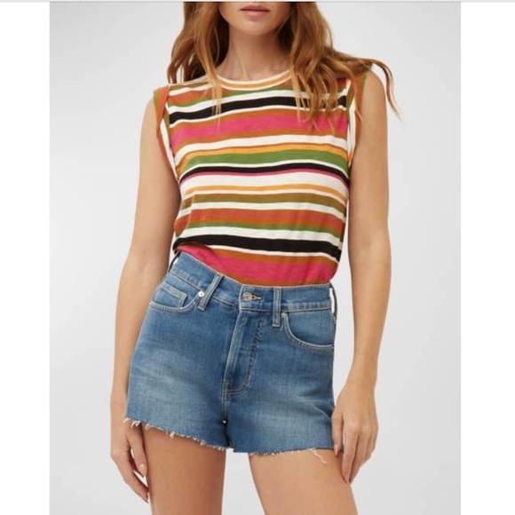 Veronica Beard Dree Striped Top - Picture 1 of 5